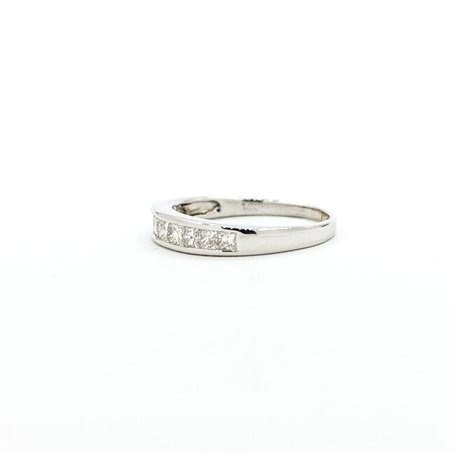 Ring .35ctw Princess Diamonds 14kw Sz5.25 2.6g 225080087