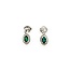 Earrings Stud Drop .20ctw Round Diamonds .45ctw Green Emerald 14kw .50x.25 1.51g 125090007