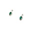 Earrings Stud Drop .20ctw Round Diamonds .45ctw Green Emerald 14kw .50x.25 1.51g 125090007