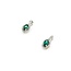 Earrings Stud Drop .20ctw Round Diamonds .45ctw Green Emerald 14kw .50x.25 1.51g 125090007