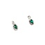 Earrings Stud Drop .20ctw Round Diamonds .45ctw Green Emerald 14kw .50x.25 1.51g 125090007