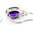 Earrings .40ctw Round Diamonds 3.50ctw Purple Amethyst 14kw .9x.4" 5.15g 225090036