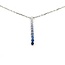 Pendant LeVian .02ct Round Diamond .25ctw Blue & White Gradient Sapphires 14kw 1x.1" 16-18" 3.06g 125100011
