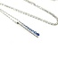 Pendant LeVian .02ct Round Diamond .25ctw Blue & White Gradient Sapphires 14kw 1x.1" 16-18" 3.06g 125100011