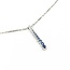 Pendant LeVian .02ct Round Diamond .25ctw Blue & White Gradient Sapphires 14kw 1x.1" 16-18" 3.06g 125100011