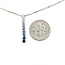 Pendant LeVian .02ct Round Diamond .25ctw Blue & White Gradient Sapphires 14kw 1x.1" 16-18" 3.06g 125100011
