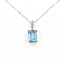 Pendant Accented .04ctw Round Diamonds 3ct Sky Blue Topaz 14kw .75x.3" 16-22" Adjustable 3.63g 125100013