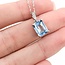 Pendant Accented .04ctw Round Diamonds 3ct Sky Blue Topaz 14kw .75x.3" 16-22" Adjustable 3.63g 125100013
