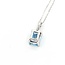 Pendant Accented .04ctw Round Diamonds 3ct Sky Blue Topaz 14kw .75x.3" 16-22" Adjustable 3.63g 125100013