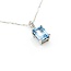Pendant Accented .04ctw Round Diamonds 3ct Sky Blue Topaz 14kw .75x.3" 16-22" Adjustable 3.63g 125100013