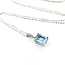 Pendant Accented .04ctw Round Diamonds 3ct Sky Blue Topaz 14kw .75x.3" 16-22" Adjustable 3.63g 125100013