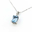 Pendant Accented .04ctw Round Diamonds 3ct Sky Blue Topaz 14kw .75x.3" 16-22" Adjustable 3.63g 125100013