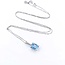 Pendant Accented .04ctw Round Diamonds 3ct Sky Blue Topaz 14kw .75x.3" 16-22" Adjustable 3.63g 125100013