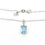 Pendant Accented .04ctw Round Diamonds 3ct Sky Blue Topaz 14kw .75x.3" 16-22" Adjustable 3.63g 125100013