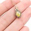 Pendant Levian .25ctw Round Diamonds .60ct Opal 14kr .75x.3" 20" 3.16g 125090025