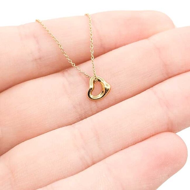 Necklace Tiffany & Co. Heart 18ky .3x.25" 16" 1.65g 125102006