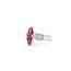 Ring Toi et Moi .73ctw Round Diamonds 1.23ctw Pink Tourmaline 900pt 15mm 7.89g 125090024