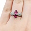 Ring Toi et Moi .73ctw Round Diamonds 1.23ctw Pink Tourmaline 900pt 15mm 7.89g 125090024