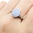 Ring 3-Stone .15ctw Round Diamonds 3.59ct Lavander Jade 900pt 3mm Sz8 7.58g 125090021