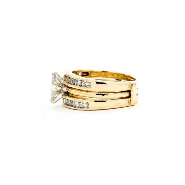 Ring 1.50ctw Marquise & Round Diamonds 14ky 9.6mm Sz7.5 8.8g 225100005