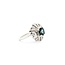 Ring Cocktail .20ctw Round Diamonds .85ct Teal Sapphire 14kw 14x14mm Sz5.5 3.62g 125090029