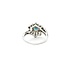 Ring Cocktail .20ctw Round Diamonds .85ct Teal Sapphire 14kw 14x14mm Sz5.5 3.62g 125090029