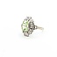 Ring Filigree Milgrain .20ctw Round Diamonds 3.25ct Light Green Uranium Glass 14kw 18x12mm Sz7 3.63g 125090016