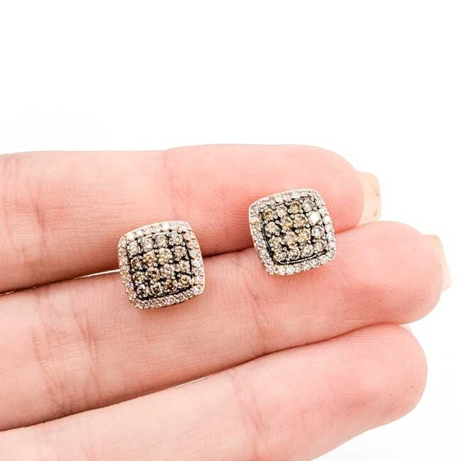 Earrings Stud Effy .80ctw Round Diamonds 14ky 10x10mm 3.06g 125100022