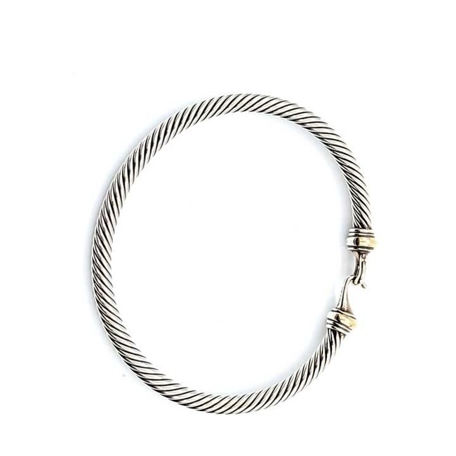 Bracelet David Yurman Buckle Classic Cable SS/18ky M 125092059