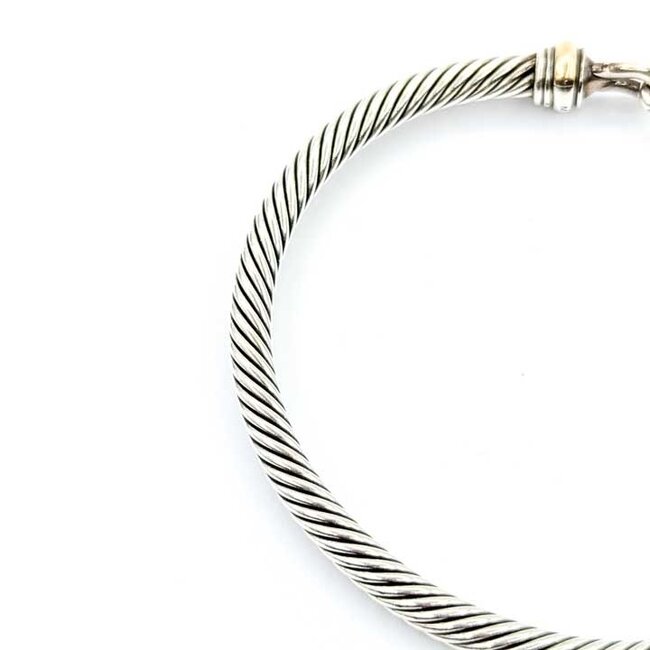 Bracelet David Yurman Buckle Classic Cable SS/18ky M 125092059