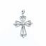 Pendant Millgrain Cross .60ctw Round Diamonds 14kw 1.45x1" 3.48g 125100010