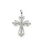 Pendant Millgrain Cross .60ctw Round Diamonds 14kw 1.45x1" 3.48g 125100010