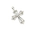 Pendant Millgrain Cross .60ctw Round Diamonds 14kw 1.45x1" 3.48g 125100010