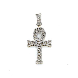 Pendant Ankh 1.09ctw Round Diamonds 10ky 1.8x.9" 4.52g 125090023