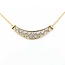 Necklace Bar Milgrain 0.12ctw Round Diamonds 14ky 1.5x.5" 17.5" 3.12g 225100105