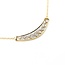 Necklace Bar Milgrain 0.12ctw Round Diamonds 14ky 1.5x.5" 17.5" 3.12g 225100105