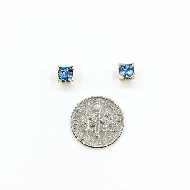 Earrings Stud 1.20ctw Aquamarine 14ky 1.4g 225100001