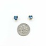 Earrings Stud 1.20ctw Aquamarine 14ky 1.4g 225100001