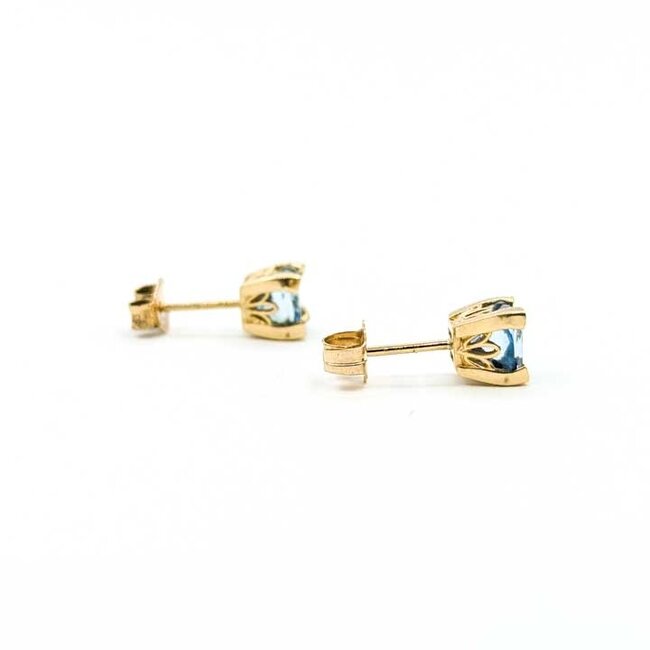 Earrings Stud 1.20ctw Aquamarine 14ky 1.4g 225100001