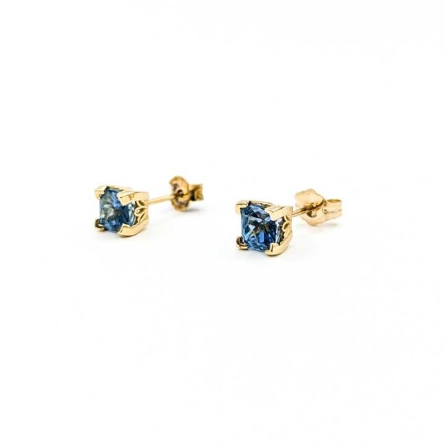 Earrings Stud 1.20ctw Aquamarine 14ky 1.4g 225100001
