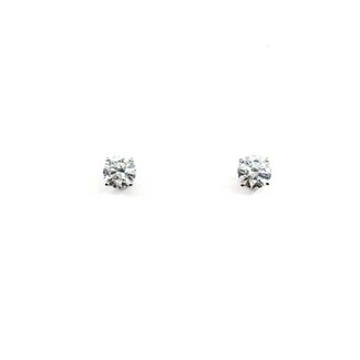 Earrings Stud 1.10ctw Round Lab Grown Diamonds 14kw 6mm .88g 125090006