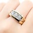 Ring 3-Stone Comfort Fit 1.3ctw Round Diamonds 14ky 10.4mm Sz12 9.1g 225100103