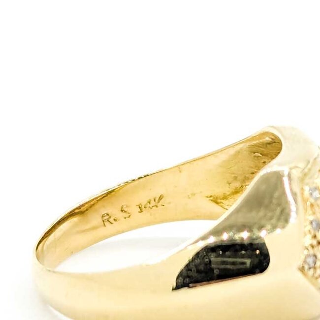 Ring .20ctw Round Diamonds .35ctw Ruby 14ky 10.5mm Sz6.5 4.11g 225100043