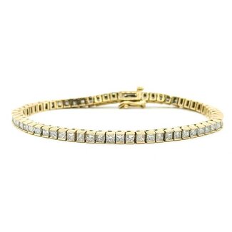 Bracelet Tennis   6.2ctw Princess Diamonds       14ky 3.3mm 7" 15.29g 225090031