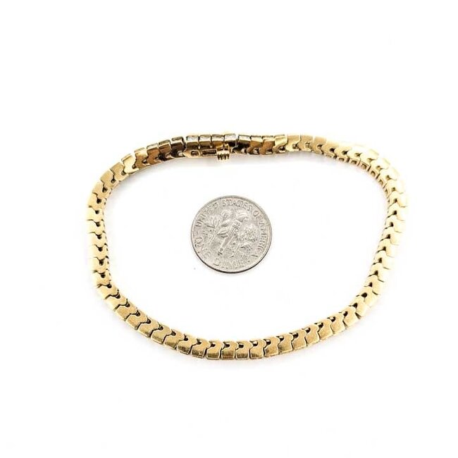 Bracelet Tennis   6.2ctw Princess Diamonds       14ky 3.3mm 7" 15.29g 225090031