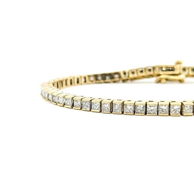 Bracelet Tennis   6.2ctw Princess Diamonds       14ky 3.3mm 7" 15.29g 225090031