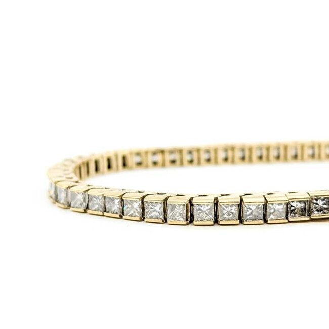 Bracelet Tennis   6.2ctw Princess Diamonds       14ky 3.3mm 7" 15.29g 225090031