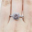 Ring Effy Engagement Double Halo .66ct Cushion Diamond .37ctw Near Colorless Diamonds 18kw 2mm Sz8 3.68g 225100093