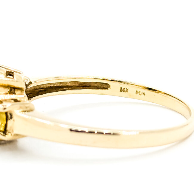 Ring 3-Stone 1.36ct Sapphire .38ctw Yellow Sapphire 14ky 8.9mm Sz9 3.01g 225100012