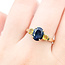 Ring 3-Stone 1.36ct Sapphire .38ctw Yellow Sapphire 14ky 8.9mm Sz9 3.01g 225100012
